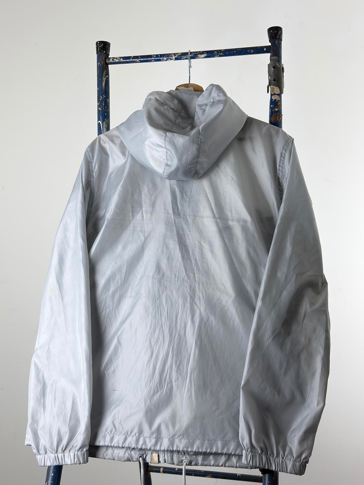 Pretty Green Zip Jacket Medium Cagoule Silver Mens