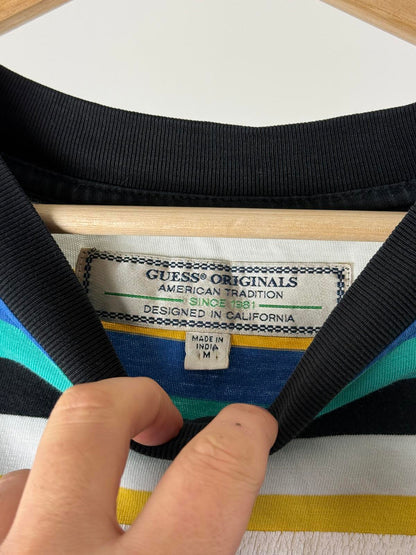 Guess 90s Vintage Stripe T Shirt Medium