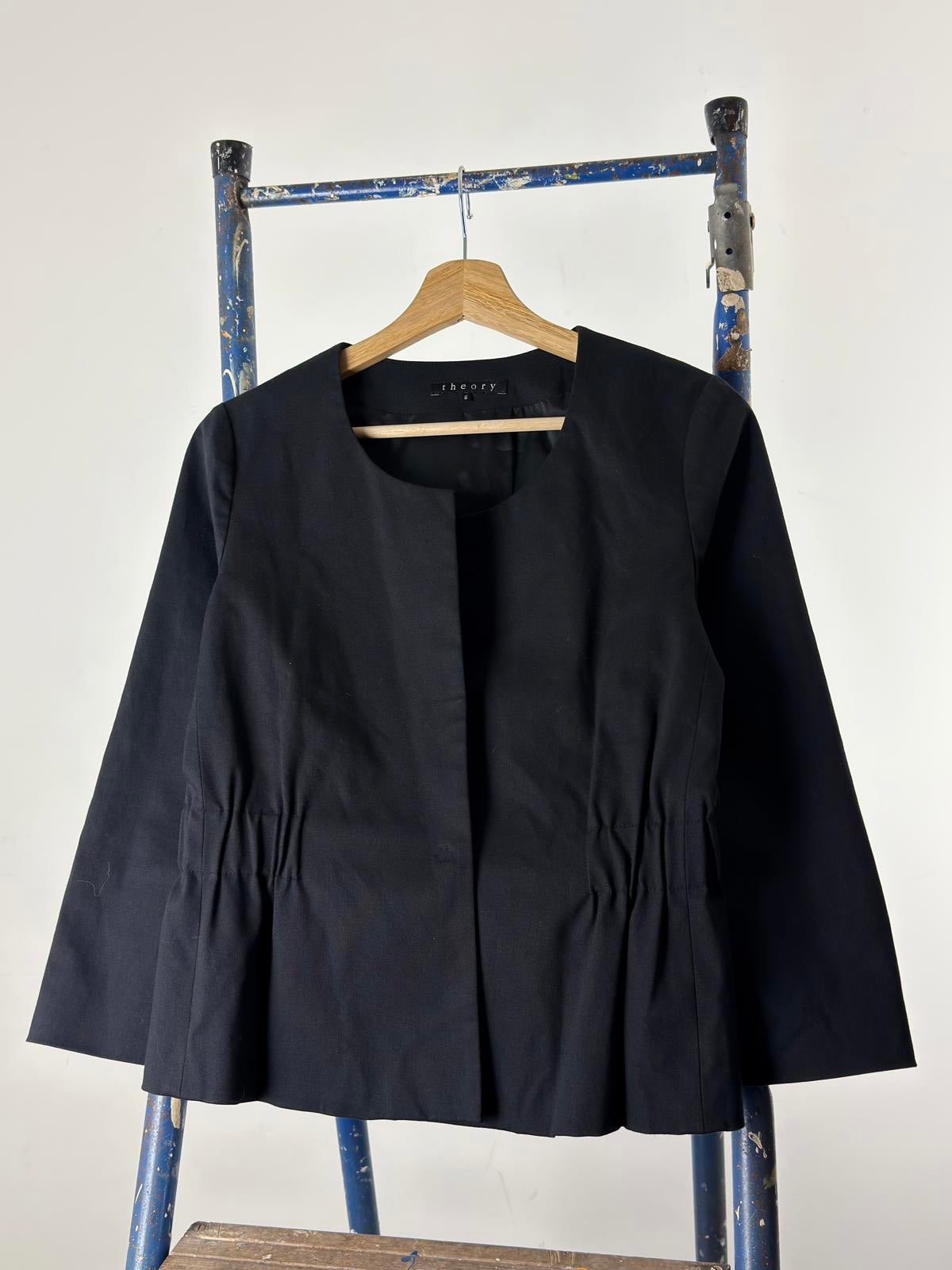 Theory Black Blazer UK10 Wool Blend