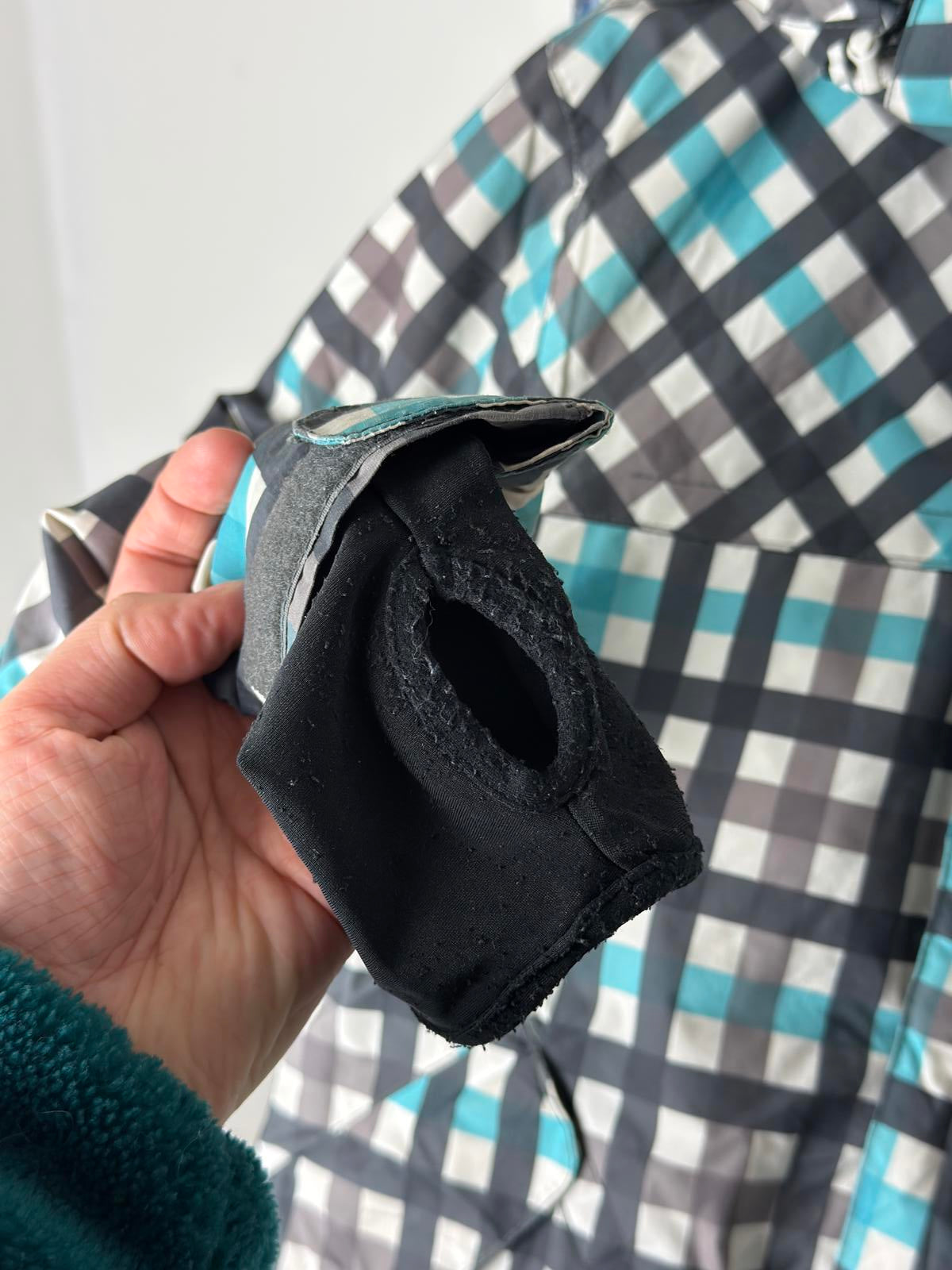 O'Neill Ski Jacket XL Ladies Y2K Check Baby Blue