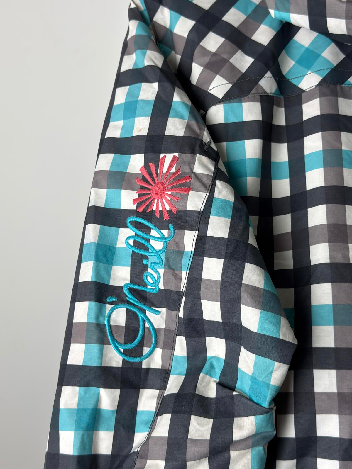 O'Neill Ski Jacket XL Ladies Y2K Check Baby Blue