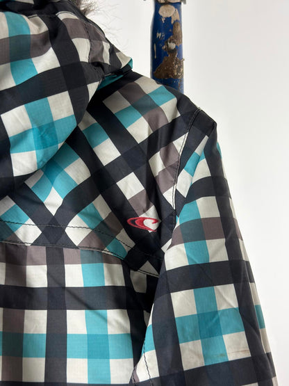 O'Neill Ski Jacket XL Ladies Y2K Check Baby Blue