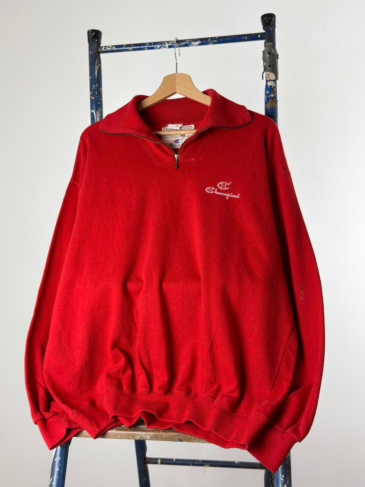 Champion 90s Vintage 1/4 Zip Sweatshirt Large Made in Italy