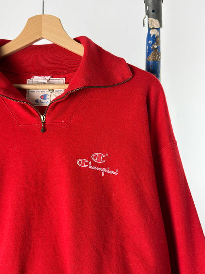 Champion 90s Vintage 1/4 Zip Sweatshirt Large Made in Italy