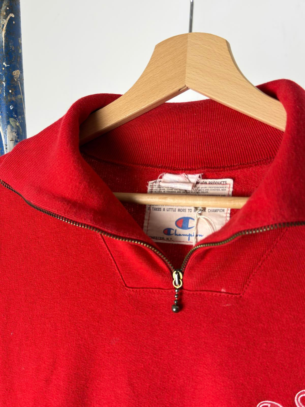 Champion 90s Vintage 1/4 Zip Sweatshirt Large Made in Italy