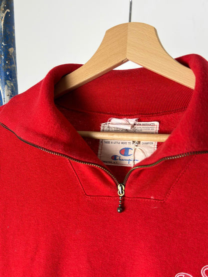 Champion 90s Vintage 1/4 Zip Sweatshirt Large Made in Italy
