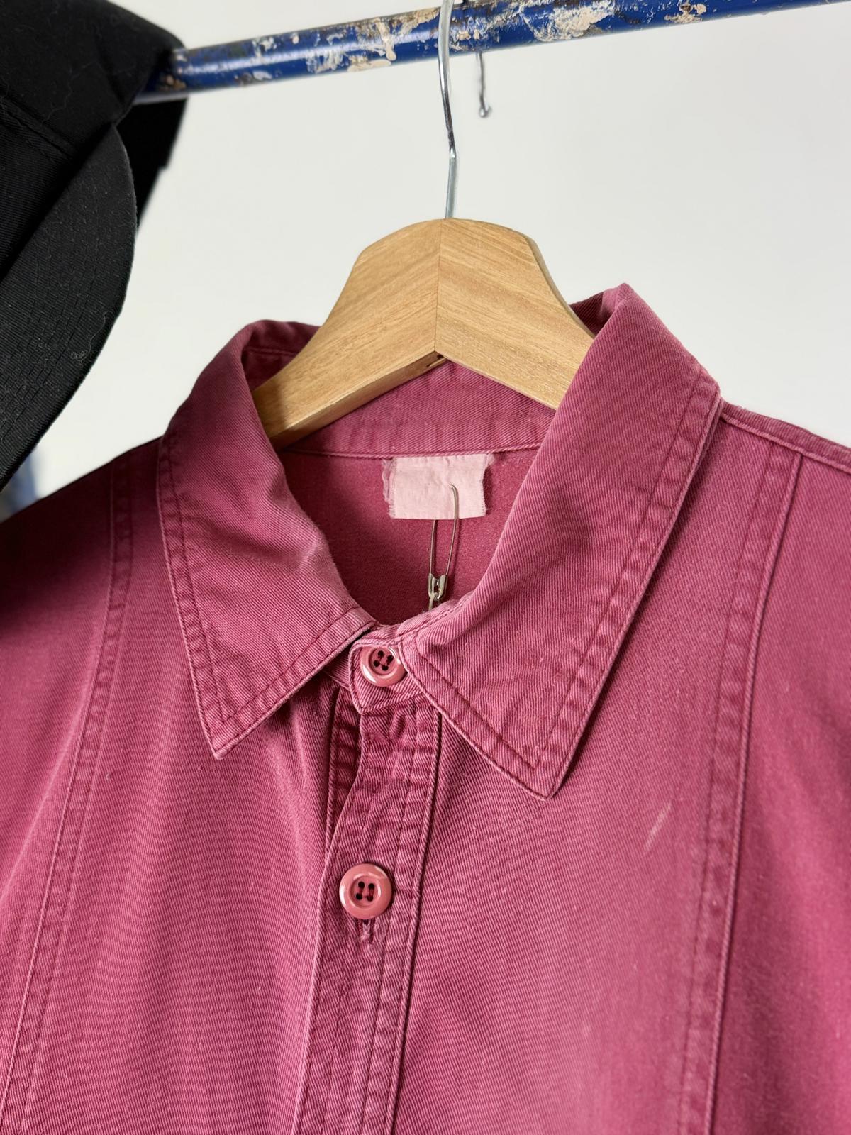 Vintage Work Overshirt XL Burgundy Red Mens 90s