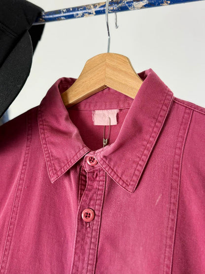 Vintage Work Overshirt XL Burgundy Red Mens 90s