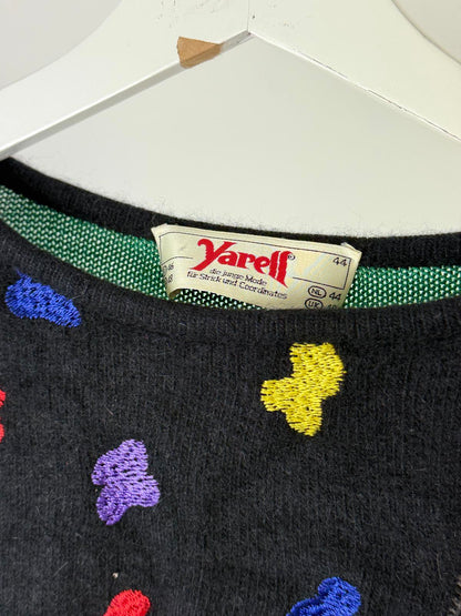 Vintage 80s Abstract Pattern Jumper Size 18 - Oversized Novelty Sweater