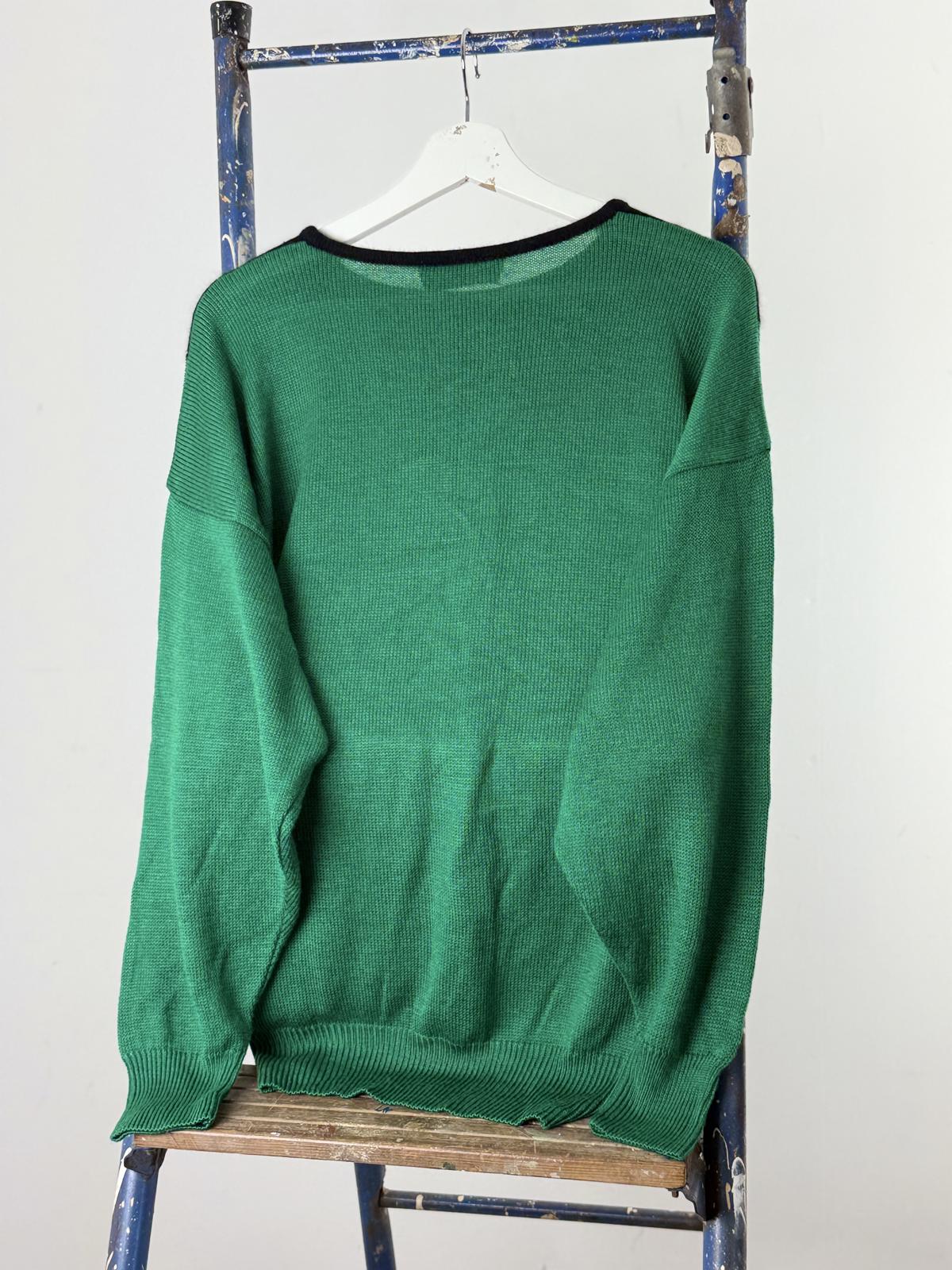 Vintage 80s Abstract Pattern Jumper Size 18 - Oversized Novelty Sweater