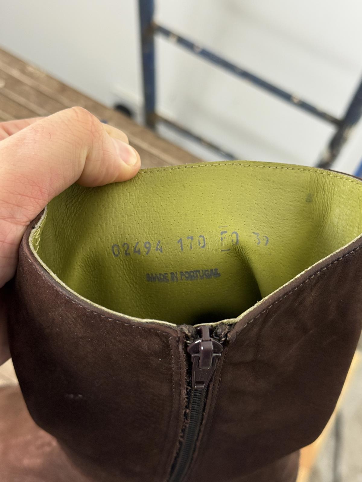 Camper Brown Leather Boots Size UK 6 Small Wedge