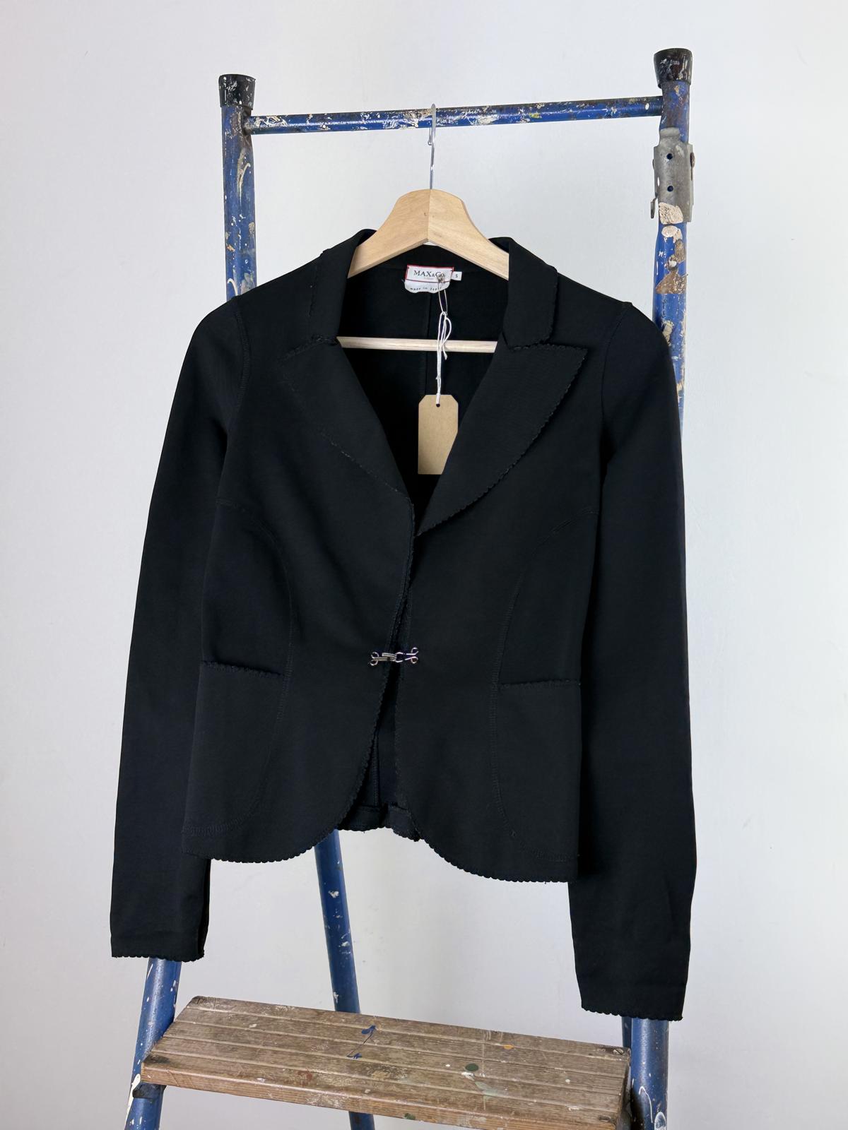 Max & Co Elasticated Cropped Blazer Small Black