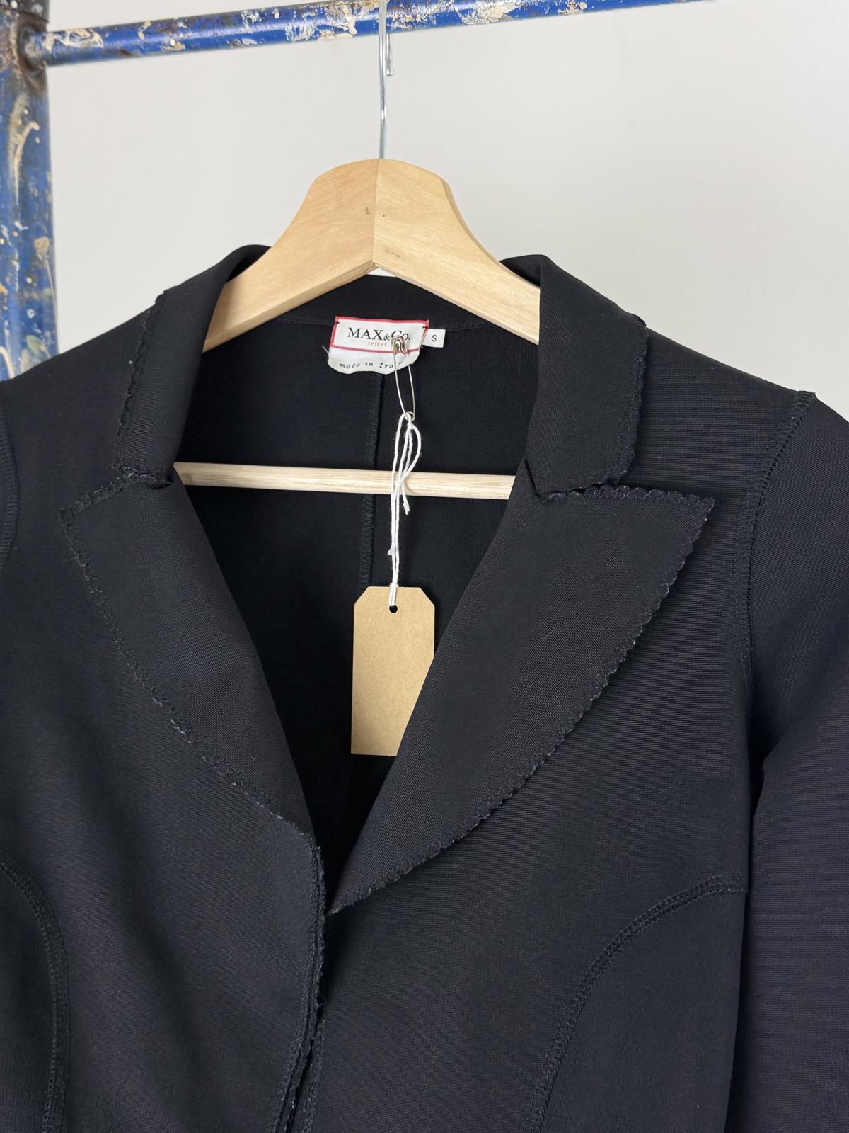 Max & Co Elasticated Cropped Blazer Small Black