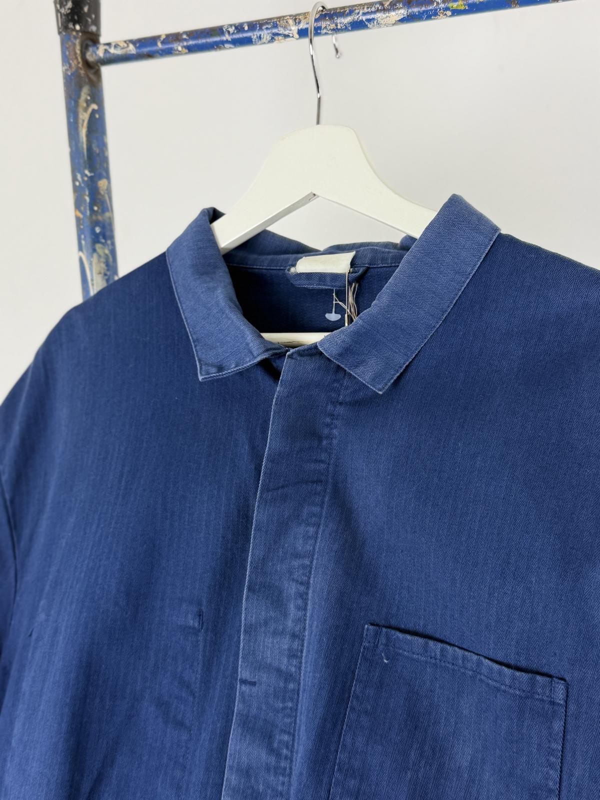 French Work Jacket XL Herringbone Tweed Vintage