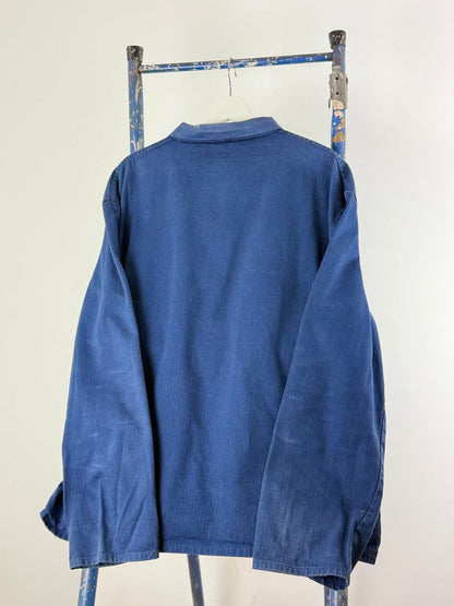 French Work Jacket XL Herringbone Tweed Vintage