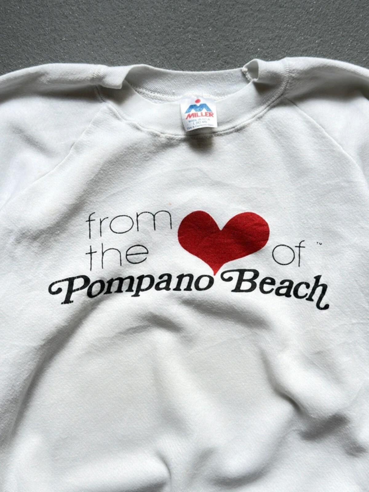 Vintage 80s Pompano Beach Sweatshirt Ladies Large