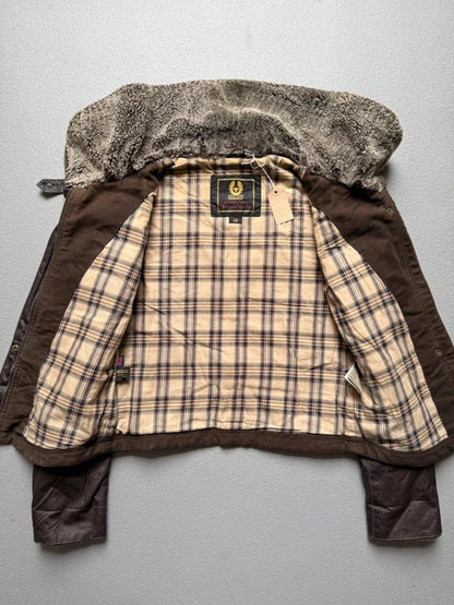 Belstaff Wax Quilted Jacket Brown Ladies Size 46 / UK 14