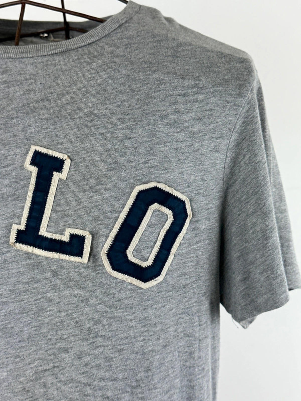 Polo Ralph Lauren T Shirt Medium Grey Spellout