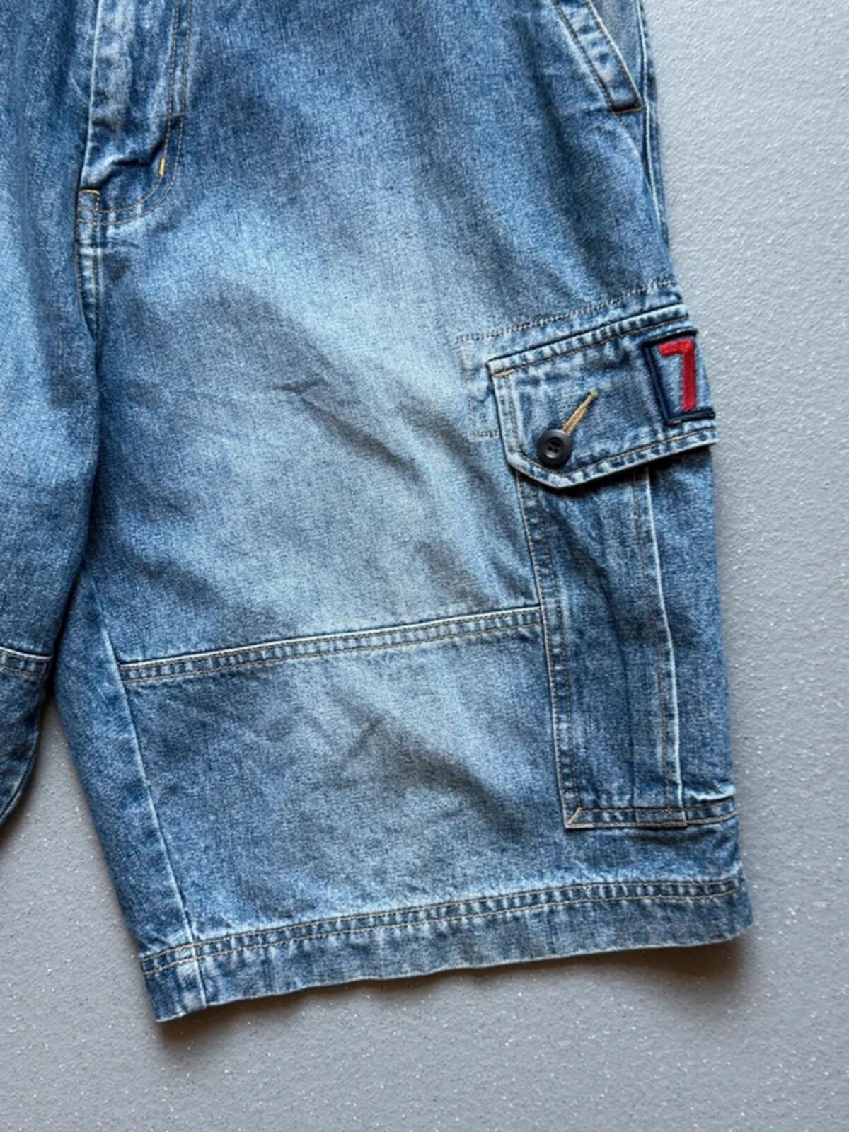 Y2K Baggy Denim Shorts Cargo 34”