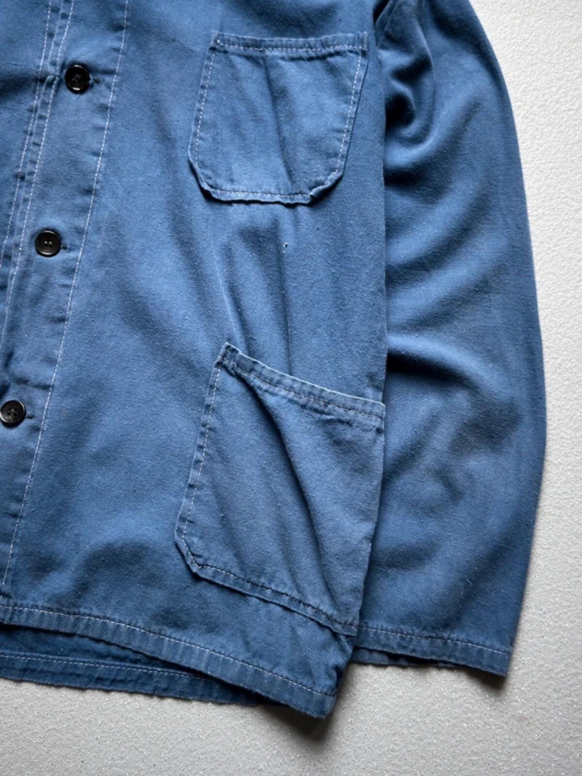 Vintage 70s Euro Blue Work Jacket Large