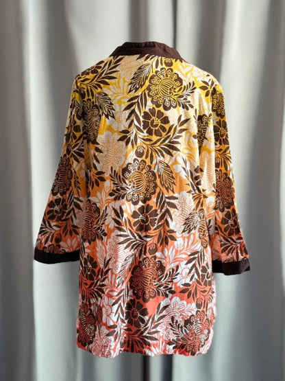 Y2K Boho Botanical Tunic XL Ladies