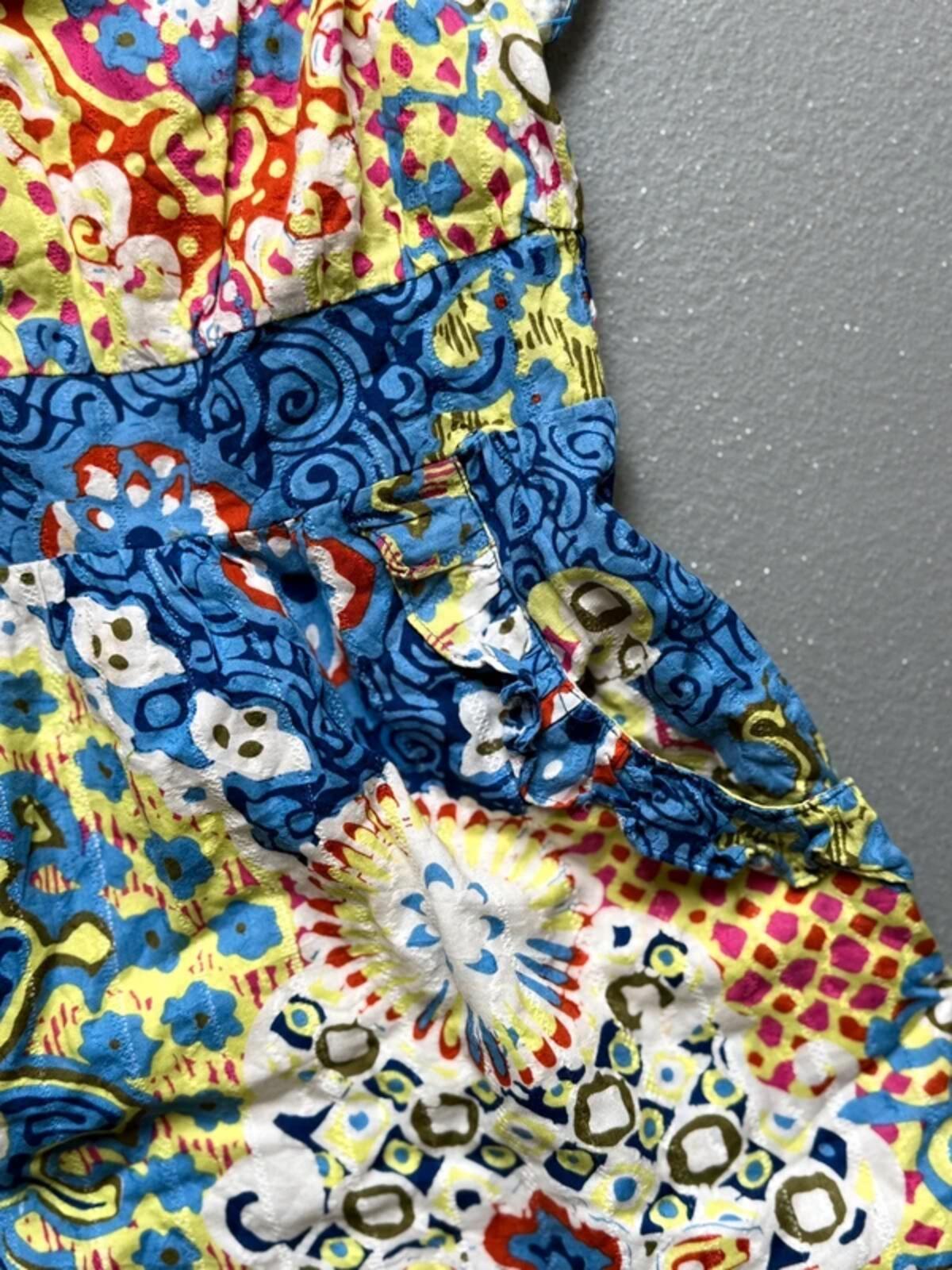Y2K Strap Romper Dress Floaty Floral Medium