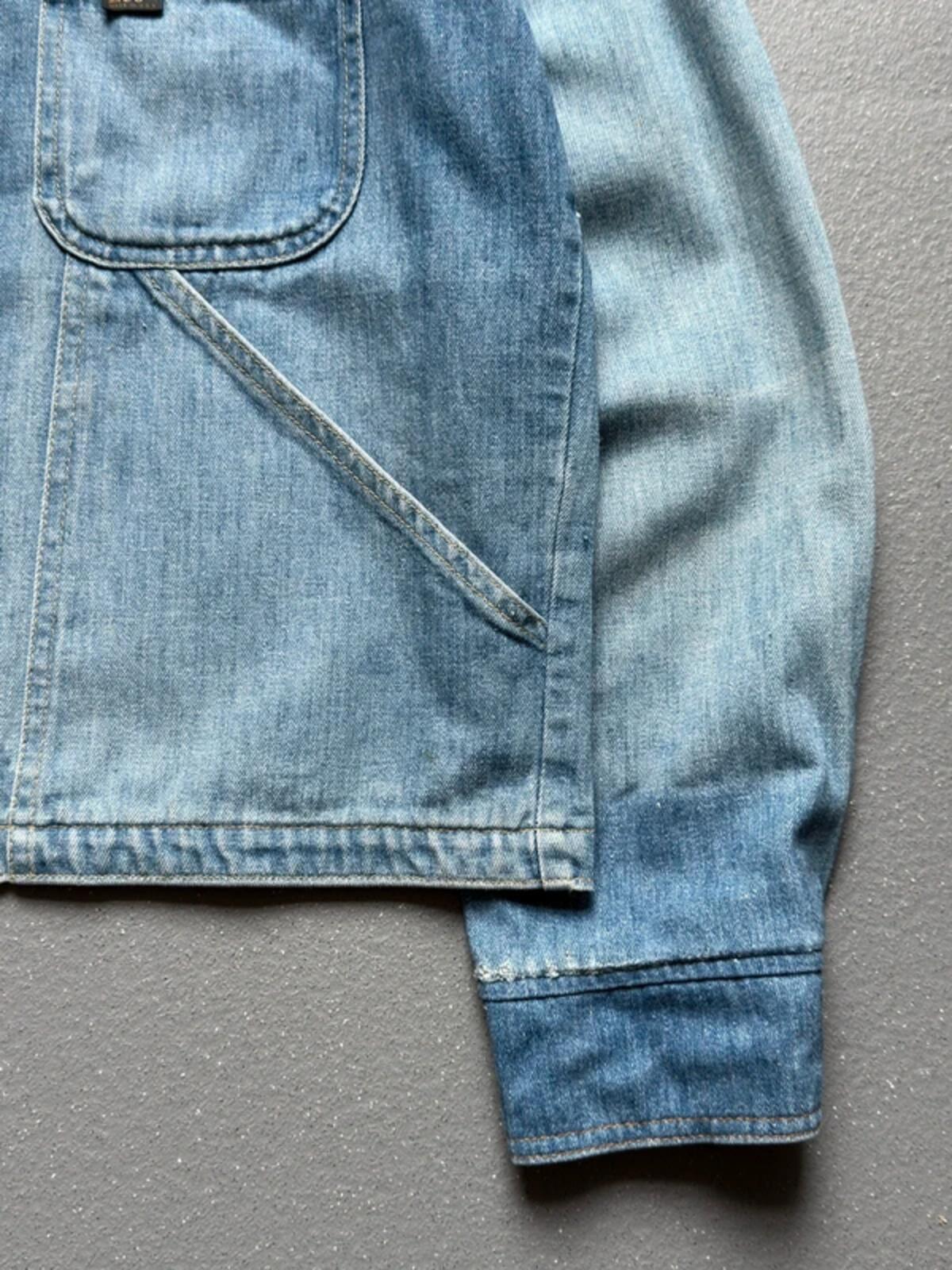 70s Lee Zip Denim Trucker Jacket Medium / Large