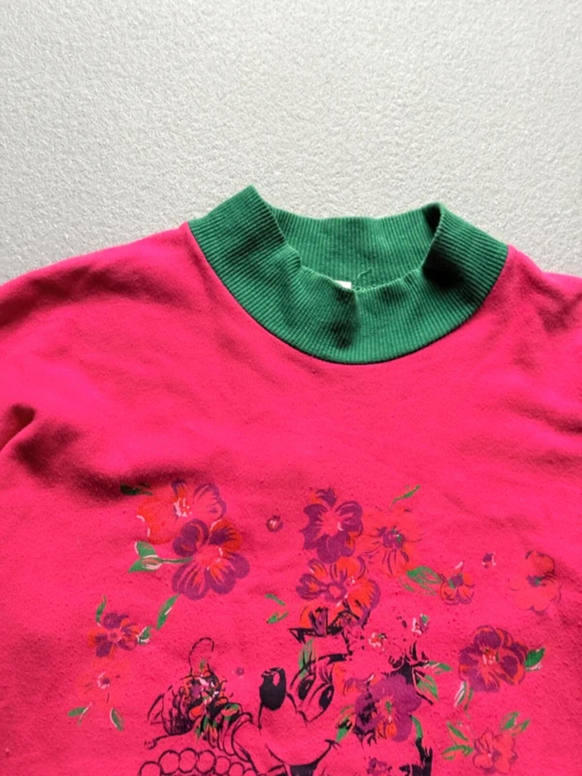 Disney Sweatshirt Vintage 80s Large Ladies Minnie Mouse