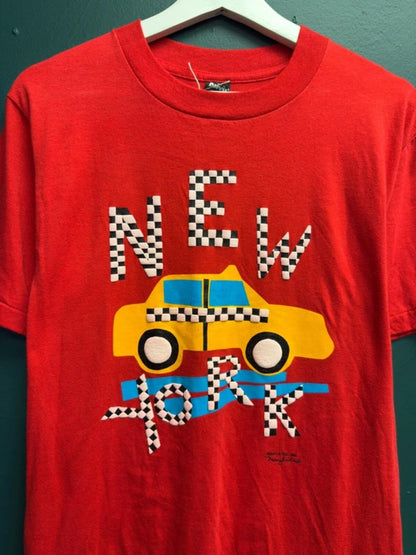 Vintage Single Stitch New York Taxi T Shirt 80s Large