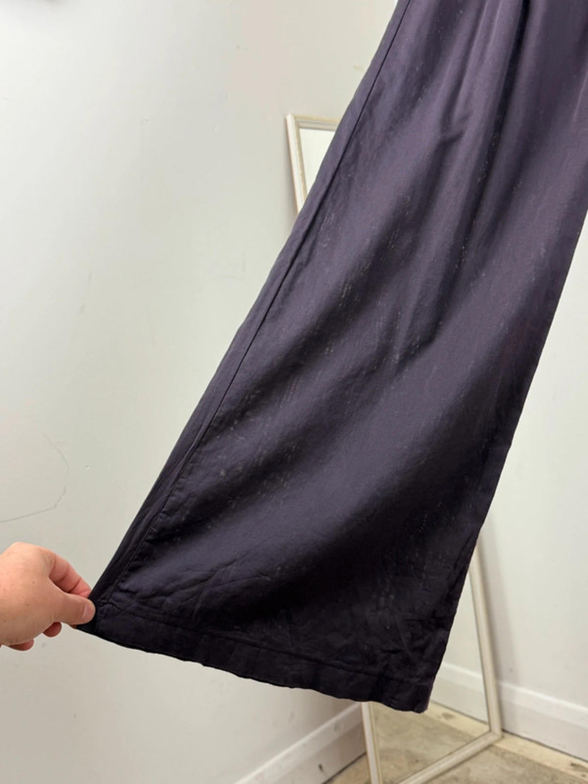 Emporio Armani Wide Leg Cotton Purple Y2K Trousers Size 10