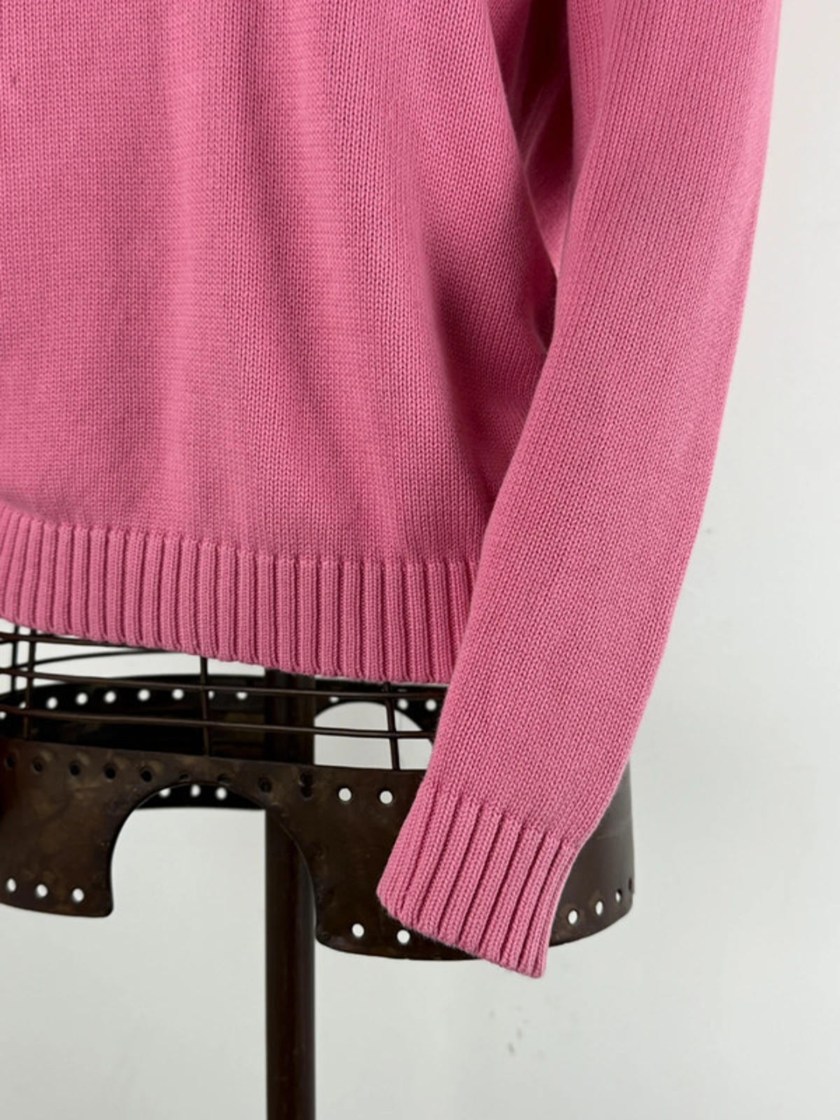 LL Bean V Neck Cotton Knit Sweater Small Medium