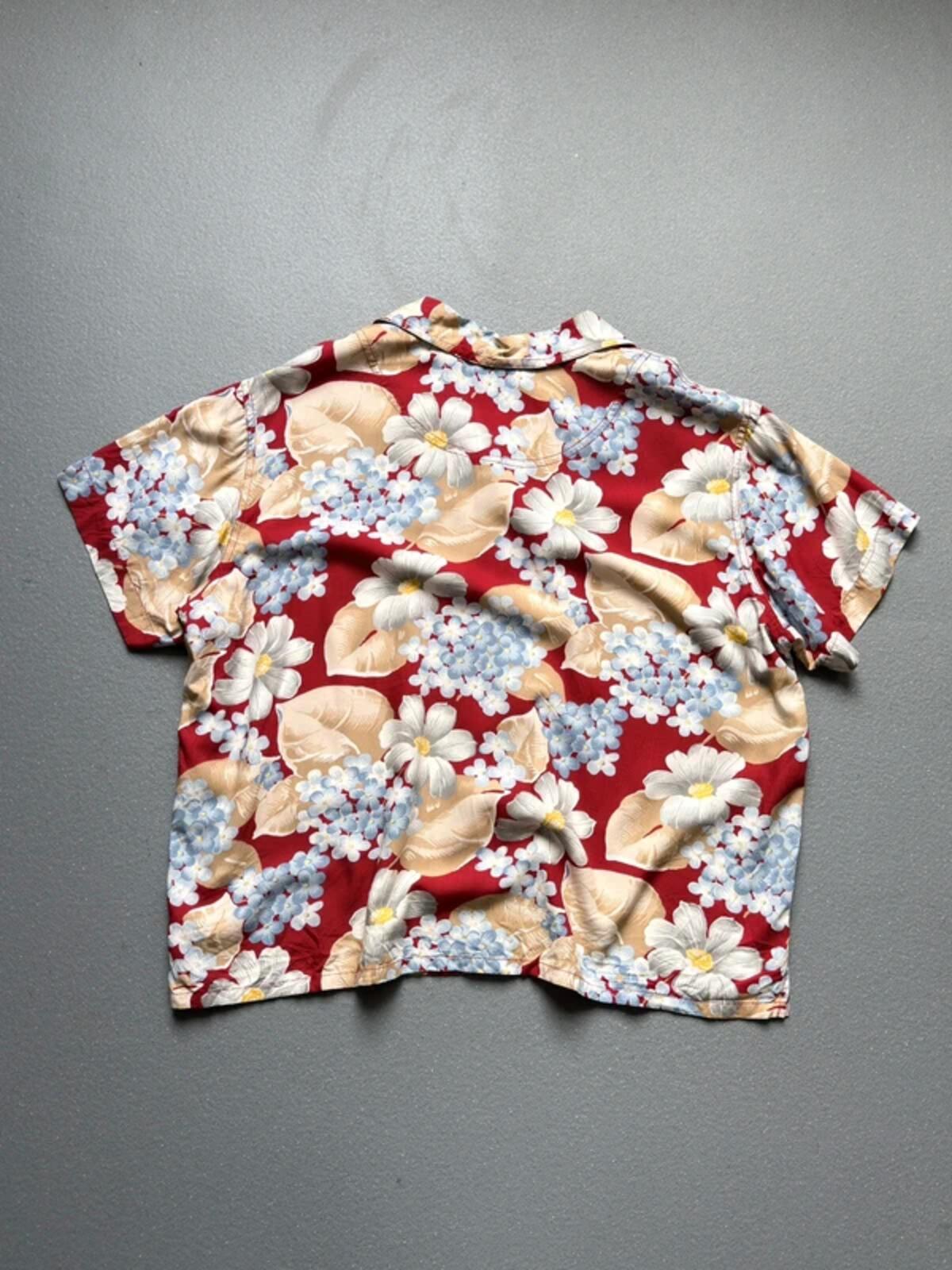 Vintage Liz Claiborne Floral Boxy Shirt Blouse XL Ladies