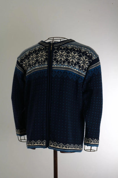 Norway Traditional Zip Cardigan Vintage Large Ladies