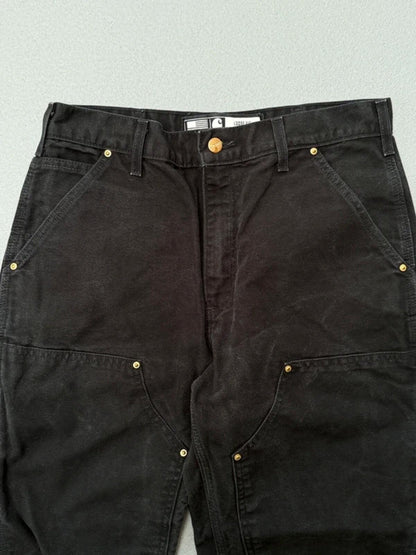 Carhartt Double Knee Custom Black Pants 32” Alt Punk