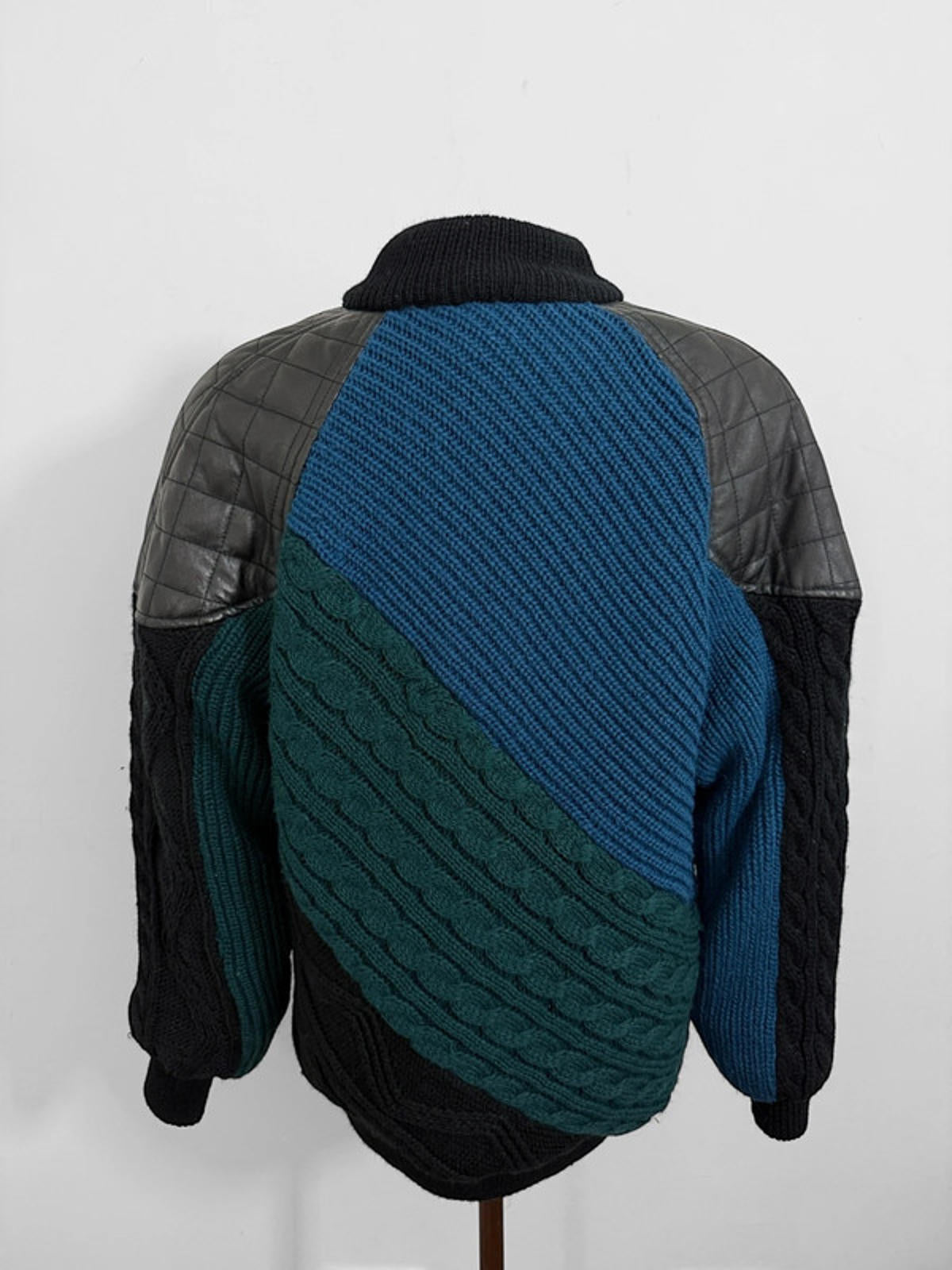 80s Bomber Jacket Knitted Vintage XL