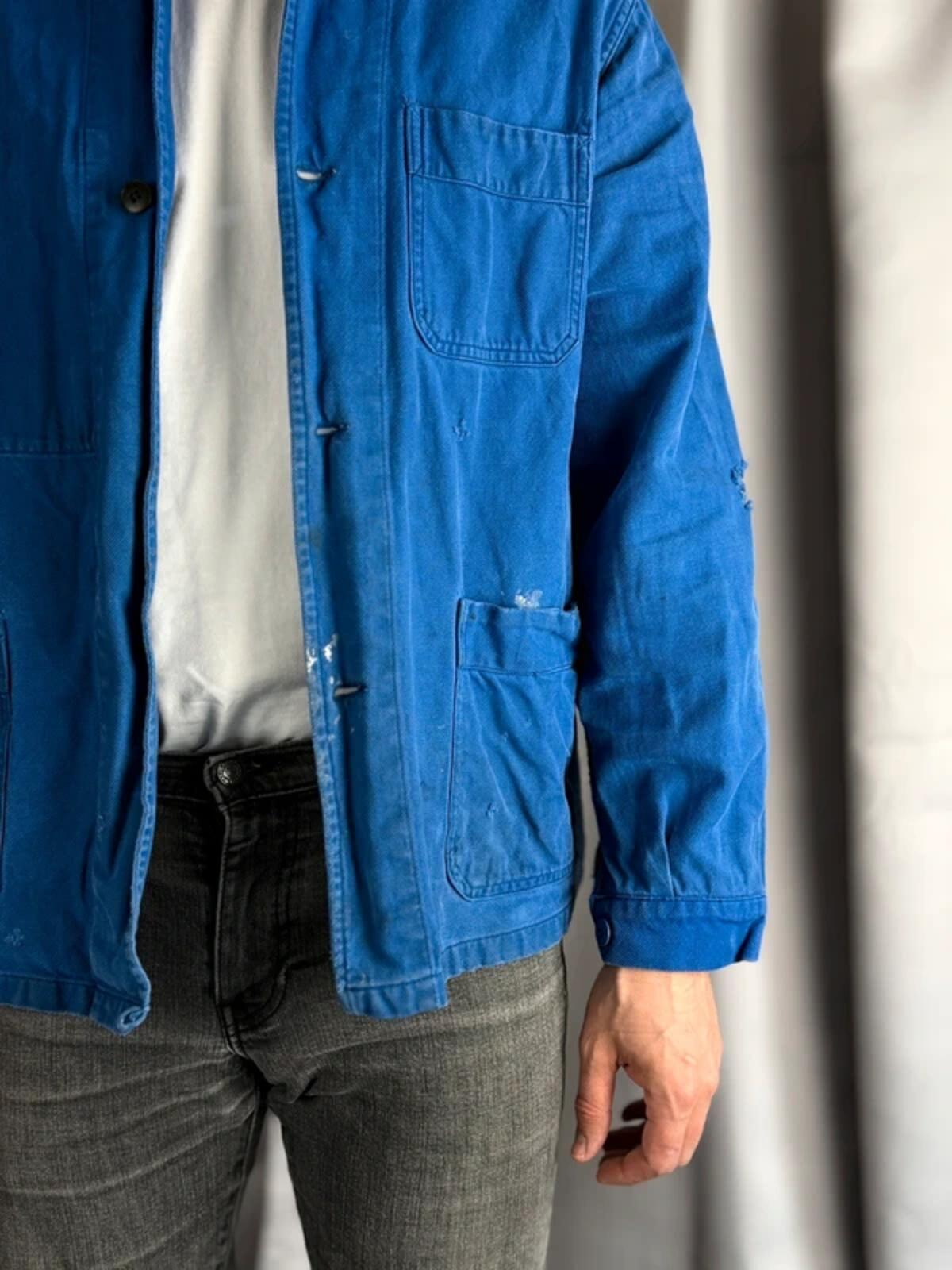 70s French Work Jacket Distressed Medium
