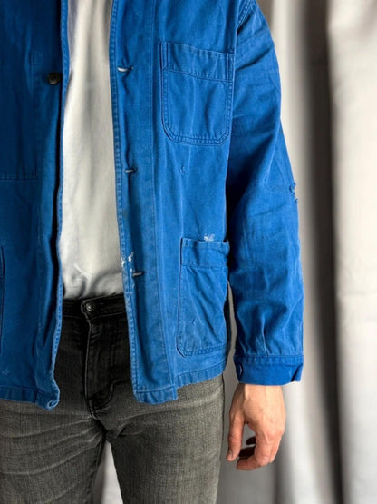 70s French Work Jacket Distressed Medium