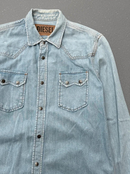 Diesel Denim Shirt Small Snap Button