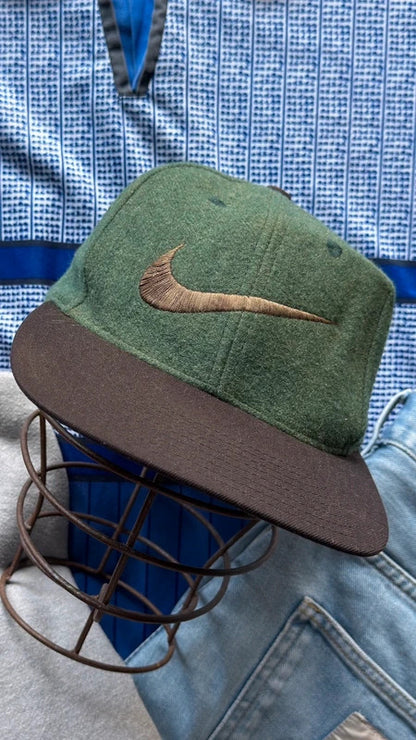 Nike 90s Wool Green SnapBack Vintage
