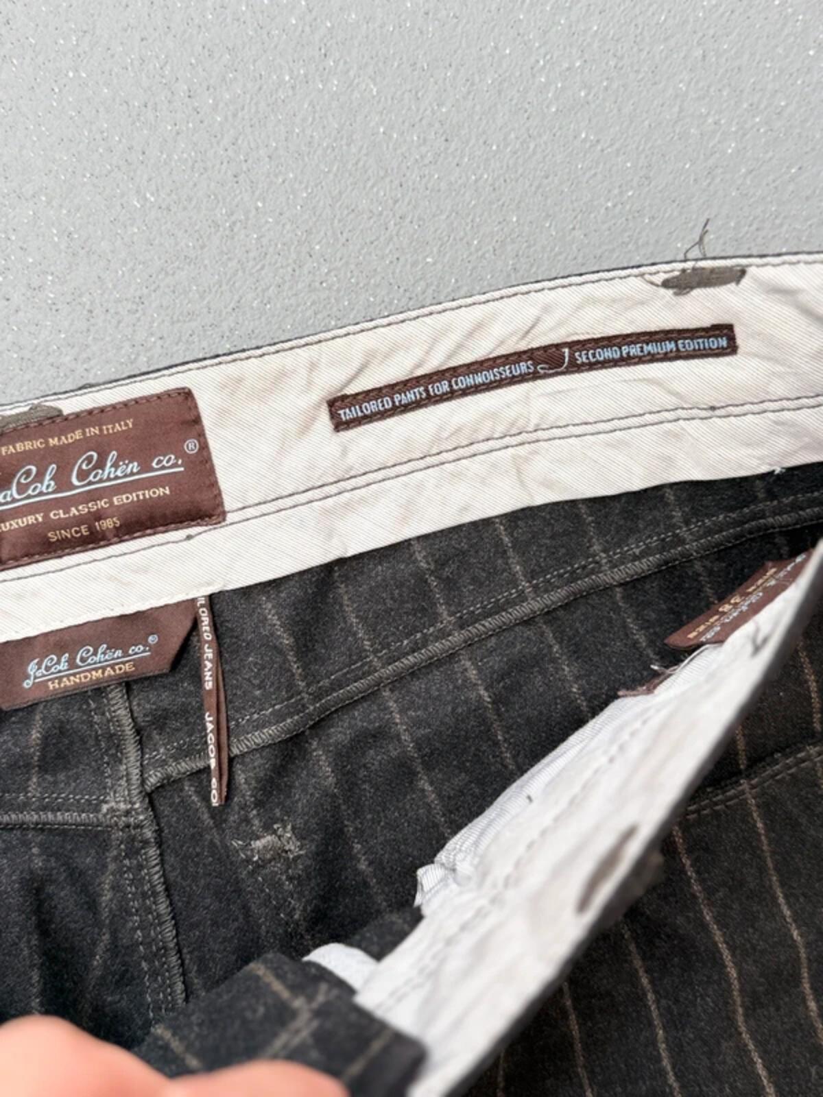 Jacob Cohen Luxury Wool Pinstripe Trousers 38”