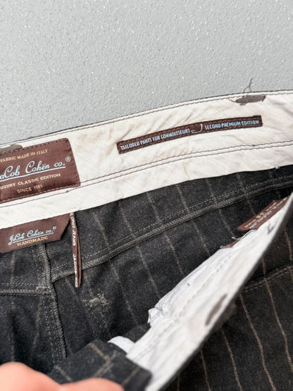 Jacob Cohen Luxury Wool Pinstripe Trousers 38”