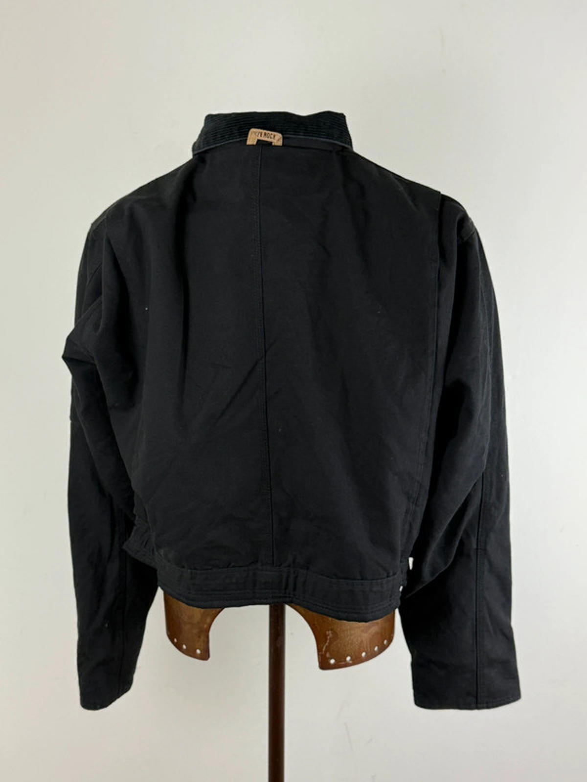 Cropped Black Detroit Work Jacket Large
