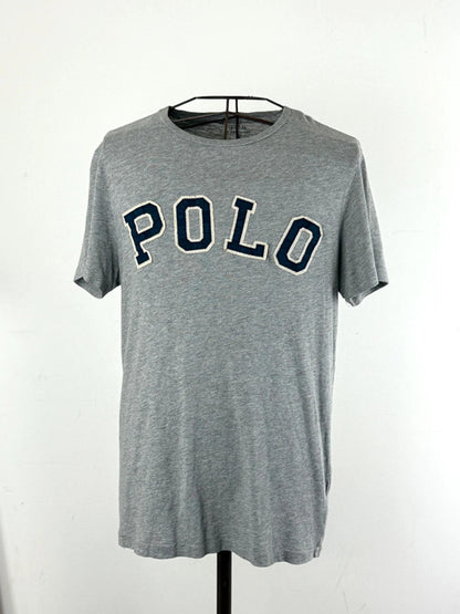 Polo Ralph Lauren T Shirt Medium Grey Spellout