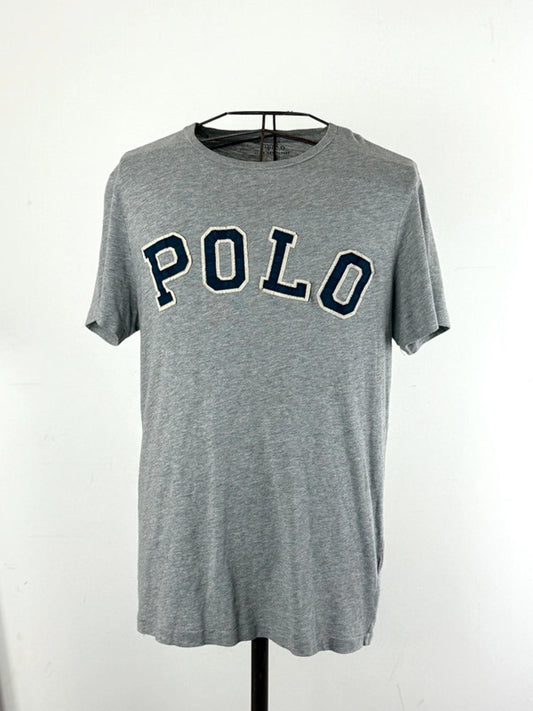 Polo Ralph Lauren T Shirt Medium Grey Spellout