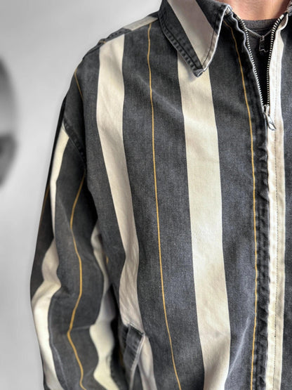 Striped Harrington Work Jacket Vintage XL