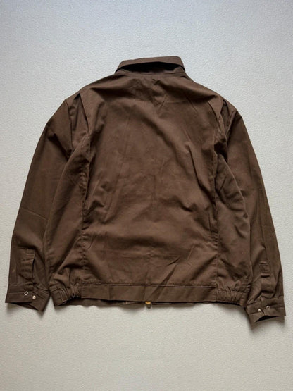 British Workwear Zip Jacket 80s XL Brown