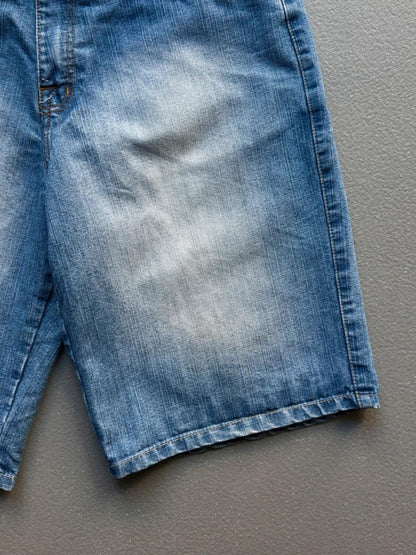 Y2K Baggy Denim Faded Shorts Qruel 36