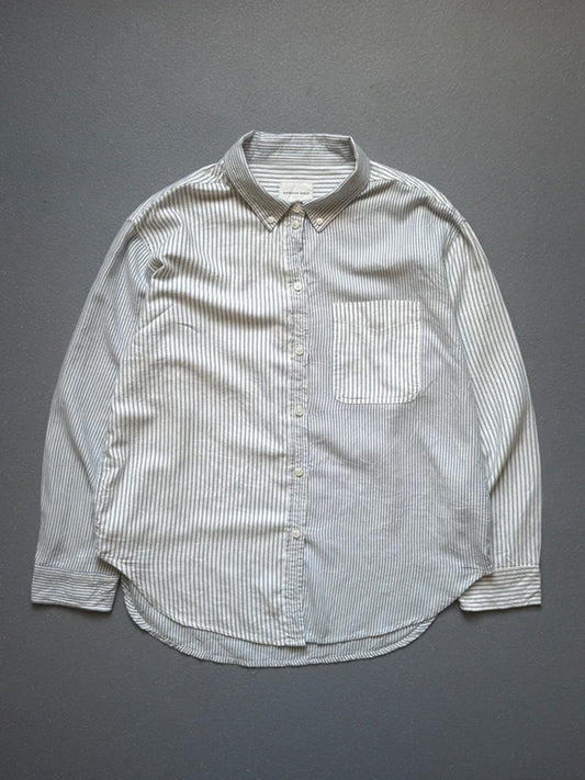 Striped Oxford Shirt Medium Mens American Eagle