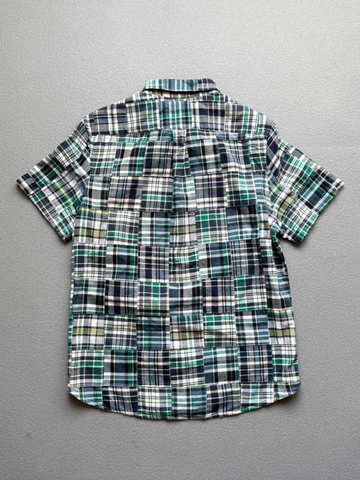 GAP Patchwork Madras Check Short Sleeve Shirt Small