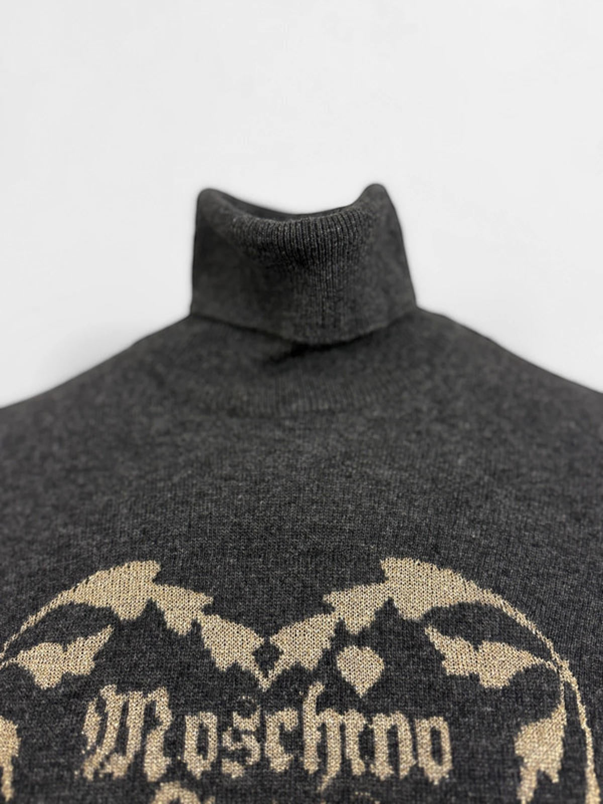 Moschino Y2K Roll Neck Merino Wool Jumper Small